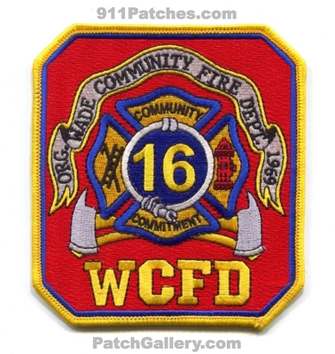 Wade Community Fire Department 16 Patch (North Carolina)
Scan By: PatchGallery.com
Keywords: comm. dept. wcfd org. 1969 community commitment