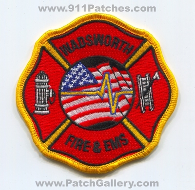 Wadsworth Fire and EMS Department Patch (Ohio)
Scan By: PatchGallery.com
Keywords: & dept.