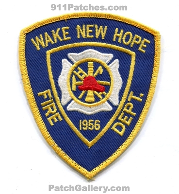 Wake New Hope Fire Department Patch (North Carolina)
Scan By: PatchGallery.com
Keywords: dept. 1956