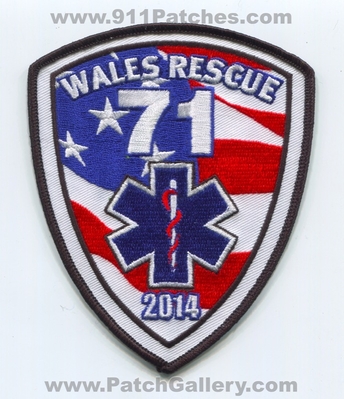 Wales Rescue 71 EMS Patch (Maine)
Scan By: PatchGallery.com
Keywords: emergency medical services ambulance 2014