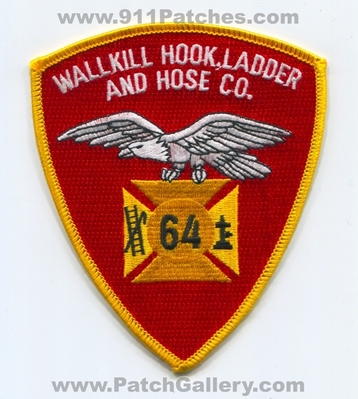 Wallkill Hook Ladder and Hose Company 64 Fire Department Patch (New York)
Scan By: PatchGallery.com
Keywords: & co. number no. #64 dept.