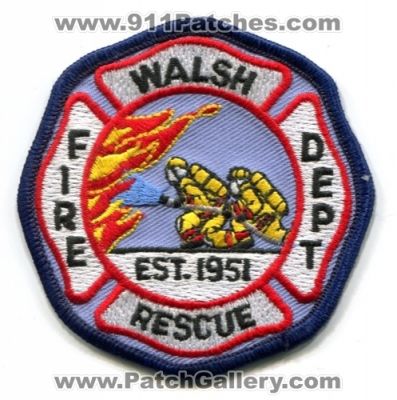 Walsh Fire Rescue Department Patch (Colorado)
[b]Scan From: Our Collection[/b]
Keywords: dept.