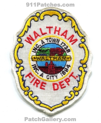 Waltham Fire Department Patch (Massachusetts)
Scan By: PatchGallery.com
Keywords: dept. inc. a town 1738 city 1884