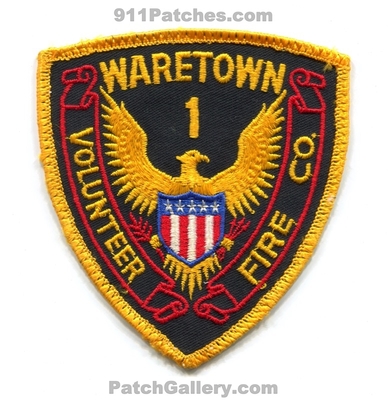 Waretown Volunteer Fire Company 1 Patch (New Jersey)
Scan By: PatchGallery.com
Keywords: vol. co. department dept.