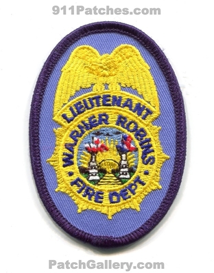 Warner Robins Fire Department Lieutenant Patch (Georgia)
Scan By: PatchGallery.com
Keywords: dept.