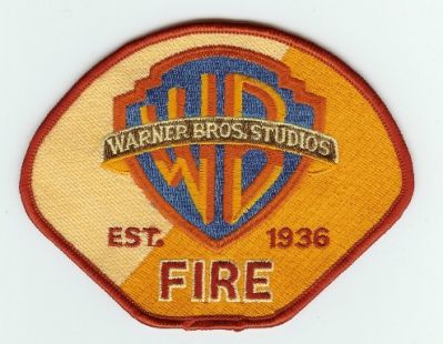 Warner Bros Studios Fire
Thanks to PaulsFirePatches.com for this scan.
Keywords: california