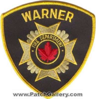 Warner Fire Department (Canada AB)
Thanks to zwpatch.ca for this scan.
