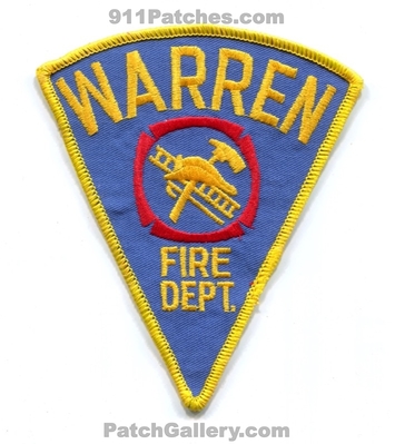 Warren Fire Department Patch (Indiana)
Scan By: PatchGallery.com

