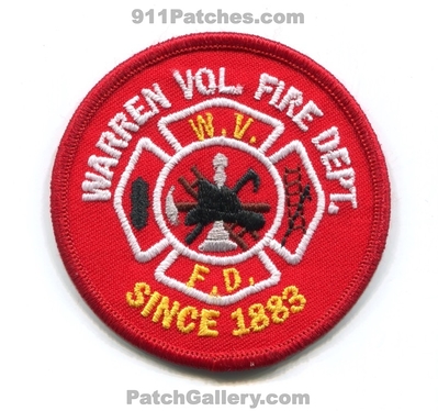 Warren Volunteer Fire Department Patch (West Virginia)
Scan By: PatchGallery.com
Keywords: vol. dept. since 1883