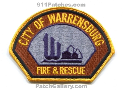 Warrensburg Fire and Rescue Department Patch (Missouri)
Scan By: PatchGallery.com
Keywords: city of & dept.