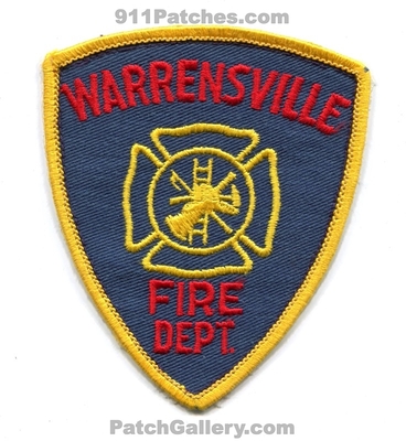 Warrensville Fire Department Patch (North Carolina)
Scan By: PatchGallery.com
Keywords: dept.