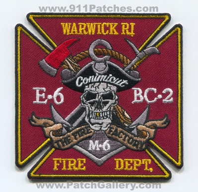 Warwick Fire Department Engine 6 Medic 6 Battalion Chief 2 Patch (Rhode Island)
Scan By: PatchGallery.com
Keywords: dept. company co. station conimicut the factory skull ri