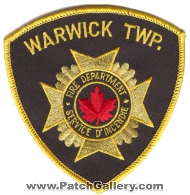 Warwick Twp Fire Department (Canada ON)
Thanks to zwpatch.ca for this scan.
Keywords: township
