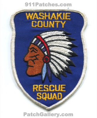 Washakie County Rescue Squad Patch (Wyoming)
Scan By: PatchGallery.com
Keywords: co.