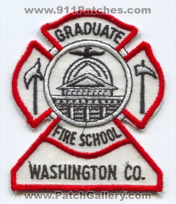 Washington County Fire School Graduate Patch (UNKNOWN STATE)
Scan By: PatchGallery.com
Keywords: co. department dept. academy