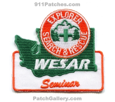 Washington Explorer Search and Rescue Seminar Patch (Washington)
Scan By: PatchGallery.com
Keywords: state wesar