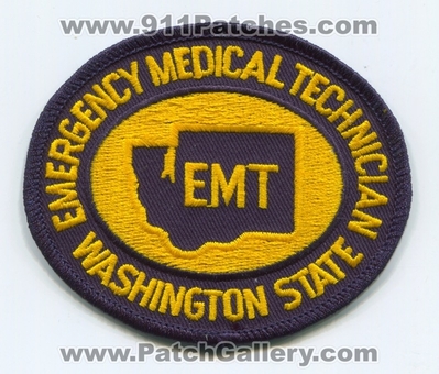 Washington State Emergency Medical Technician EMT EMS Patch (Washington)
Scan By: PatchGallery.com
Keywords: certified e.m.t. services e.m.s. ambulance