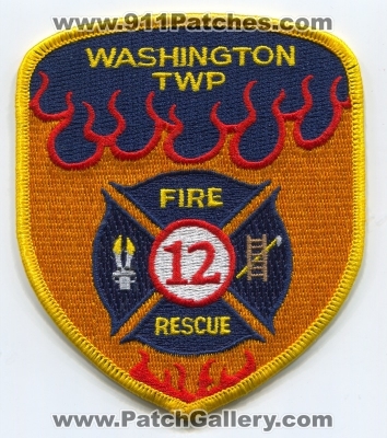 Washington Township Fire Rescue Department Patch (Indiana)
Scan By: PatchGallery.com
Keywords: twp. dept. 12