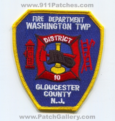 Washington Township Fire Department District 10 Patch (New Jersey)
Scan By: PatchGallery.com
Keywords: twp. dept. dist. number no. #10 gloucester county co. n.j.