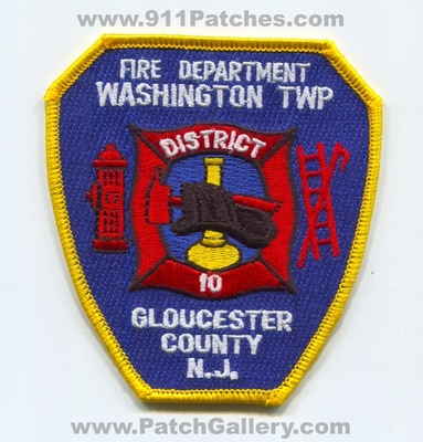 Washington Township Fire Department District 10 Patch (New Jersey)
Scan By: PatchGallery.com
Keywords: twp. dept. dist. number no. #10 gloucester county co. n.j.