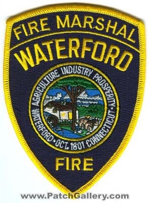 Waterford Fire Marshal Patch (Connecticut)
[b]Scan From: Our Collection[/b]
