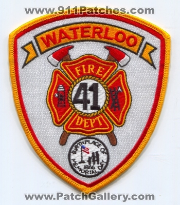 Waterloo Fire Department 41 Patch (New York)
Scan By: PatchGallery.com
Keywords: dept.