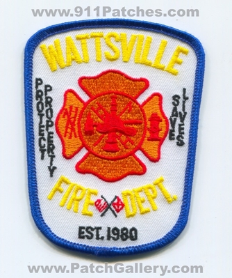 Wattsville Fire Department Patch (Alabama)
Scan By: PatchGallery.com
Keywords: dept. protect property save lives est. 1980