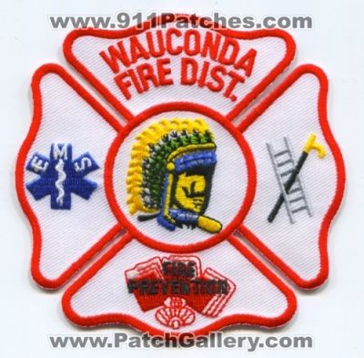 Wauconda Fire District Fire Prevention Patch (Illinois)
Scan By: PatchGallery.com
Keywords: dist. department dept. ems