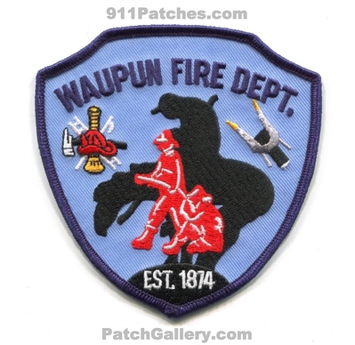Waupun Fire Department Patch (Wisconsin)
Scan By: PatchGallery.com
Keywords: dept. est. 1874