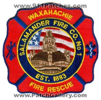 Waxahachie Fire Rescue Salamander Company Number 1 (Texas)
Scan By: PatchGallery.com
Keywords: co. no. #1