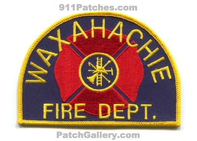 Waxahachie Fire Department Patch (Texas)
Scan By: PatchGallery.com
Keywords: dept.