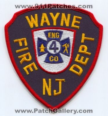 Wayne Fire Department Engine Company 4 Patch (New Jersey)
Scan By: PatchGallery.com
Keywords: dept. co. nj