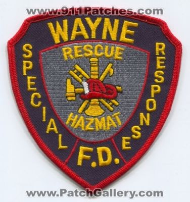 Wayne Fire Department Special Response Rescue Hazmat (New Jersey)
Scan By: PatchGallery.com
Keywords: dept. f.d. fd haz-mat