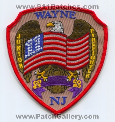 Wayne Fire Company 3 Junior Firefighter Patch (New Jersey)
Scan By: PatchGallery.com
Keywords: co. number no. #3 nj department dept.