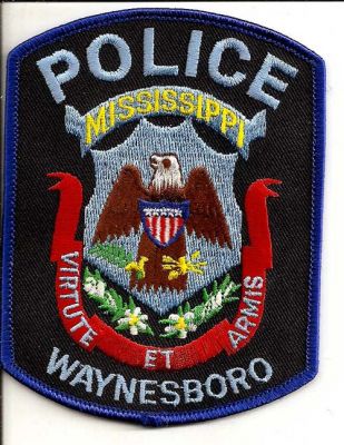 Waynesboro Police
Thanks to EmblemAndPatchSales.com for this scan.
Keywords: mississippi
