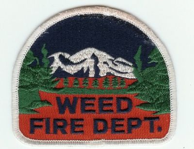 Weed Fire Dept
Thanks to PaulsFirePatches.com for this scan.
Keywords: california department