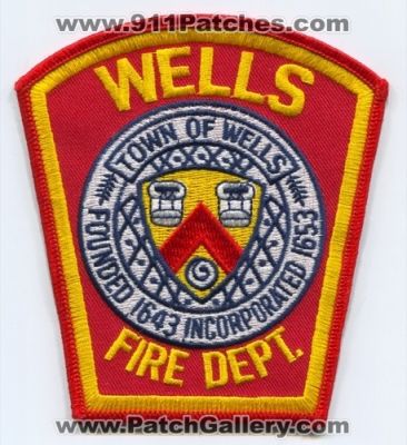 Wells Fire Department (Maine)
Scan By: PatchGallery.com
Keywords: town of dept.