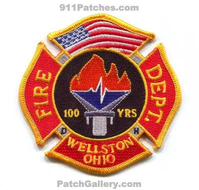 Wellston Fire Department 100 Years Patch (Ohio)
Scan By: PatchGallery.com
Keywords: dept. dh yrs anniversary