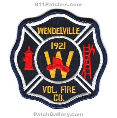 Wendelville Volunteer Fire Company Patch (New York)
Scan By: PatchGallery.com
Keywords: vol. co. department dept. 1921