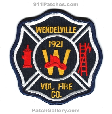 Wendelville Volunteer Fire Company Patch (New York)
Scan By: PatchGallery.com
Keywords: vol. co. department dept. 1921