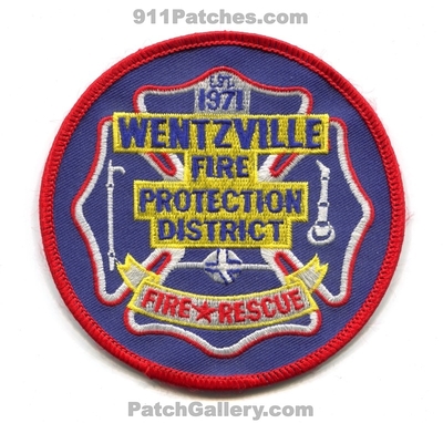 Wentzville Fire Protection District Patch (Missouri)
Scan By: PatchGallery.com
Keywords: prot. dist. department dept. rescue est. 1971