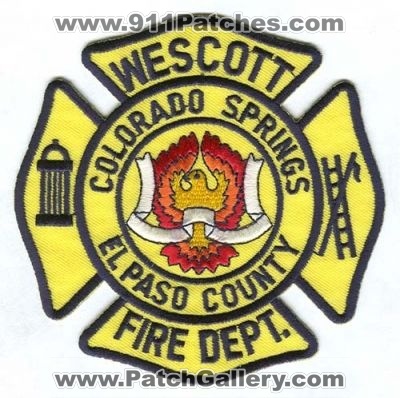 Wescott Fire Dept Patch (Colorado)
[b]Scan From: Our Collection[/b]
Keywords: colorado department springs el paso county