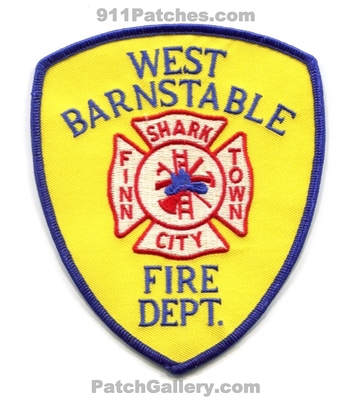 West Barnstable Fire Department Patch (Massachusetts)
Scan By: PatchGallery.com
Keywords: dept. shark city finn town