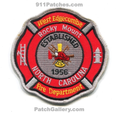 West Edgecombe Fire Department Rocky Mount Patch (North Carolina)
Scan By: PatchGallery.com
Keywords: dept. mt. established 1956
