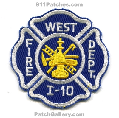 West I-10 Fire Department Patch (Texas)
Scan By: PatchGallery.com
Keywords: i10 l10 dept.