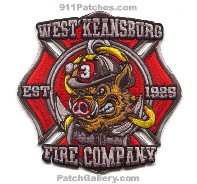 West Keansburg Fire Company 1 Station 39-3 Patch (New Jersey)
Scan By: PatchGallery.com
[b]Patch Made By: 911Patches.com[/b]
Keywords: co. number no. #1 department dept. hazlet township twp. district dist. est. 1925