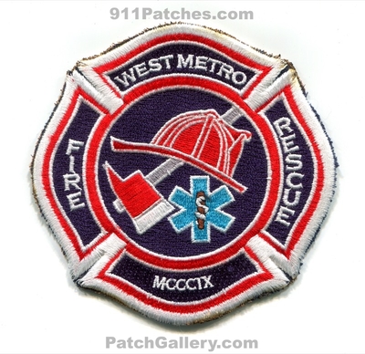West Metro Fire Rescue Department Patch (Colorado)
[b]Scan From: Our Collection[/b]
Keywords: dept. wmfr mccix