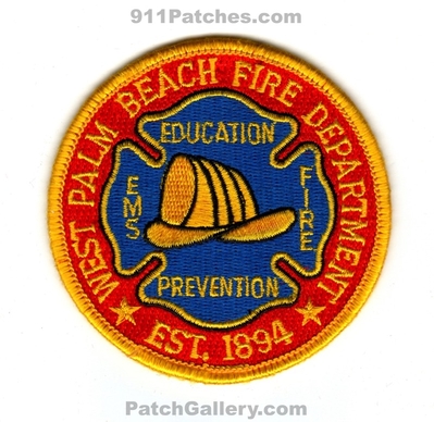 West Palm Beach Fire Department Patch (Florida)
Scan By: PatchGallery.com
Keywords: dept. education prevention ems est. 1894