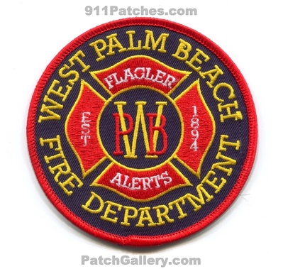 West Palm Beach Fire Department Patch (Florida)
Scan By: PatchGallery.com
Keywords: dept. flagler alerts est 1894