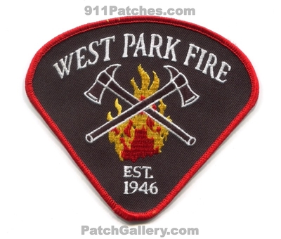 West Park Fire Department Patch (Colorado)
[b]Scan From: Our Collection[/b]
Keywords: dept. est. 1946